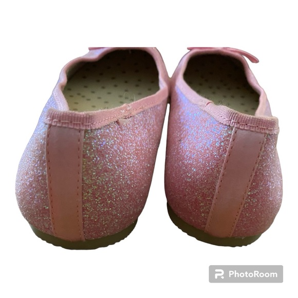 Cat & Jack Pink Sparkle Girls Ballet Flats size 4 - Picture 6 of 10